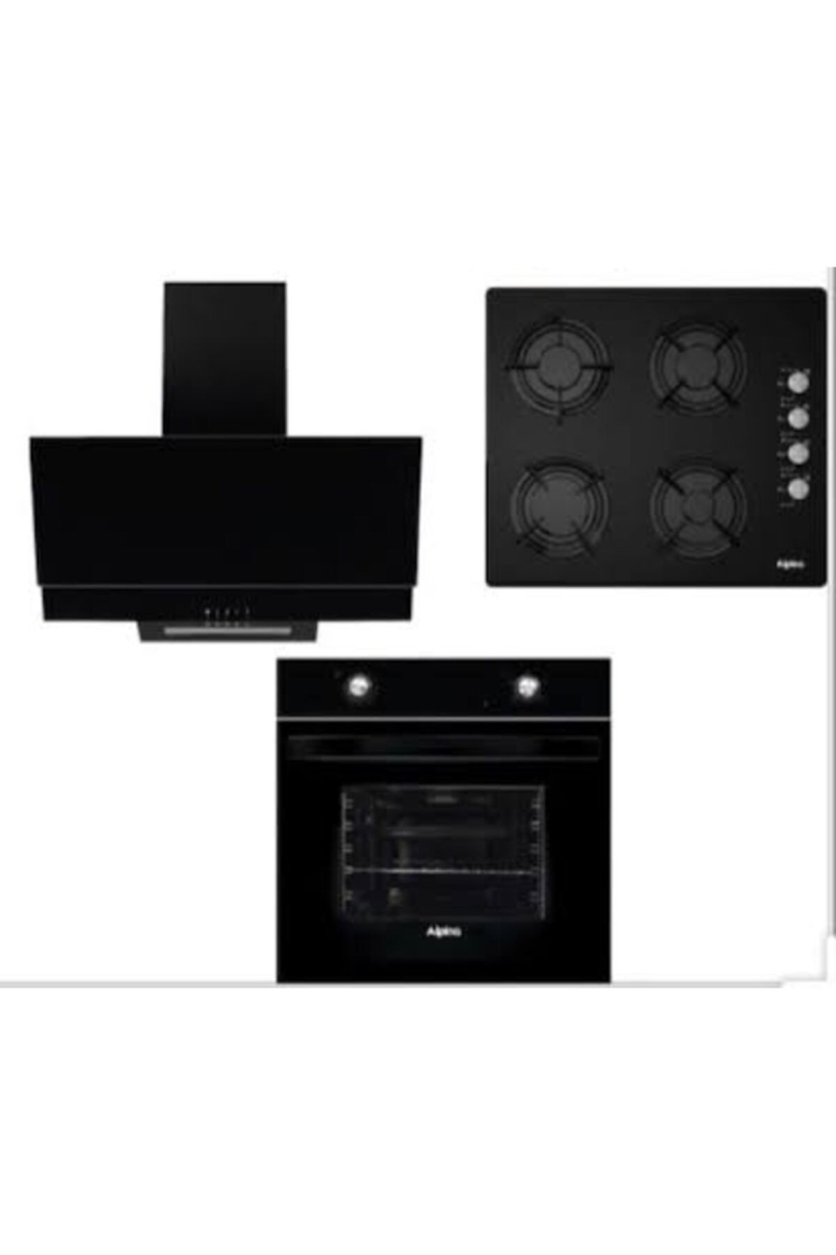 Alpina Ankastre Set 3'lü Cam Siyah Statik ı, Fiyatı