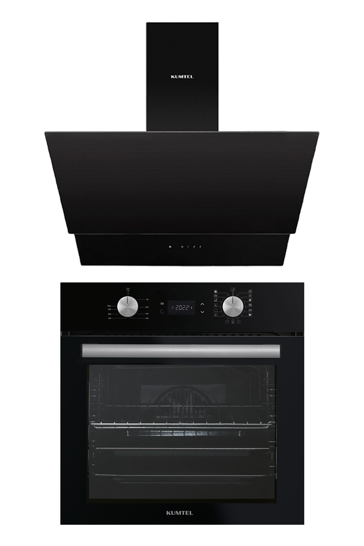 KUMTEL Digital Plus 15 Programlı 2'li Siyah Ankastre Set (Fırın-Davlumbaz) - Fiyatı, ı