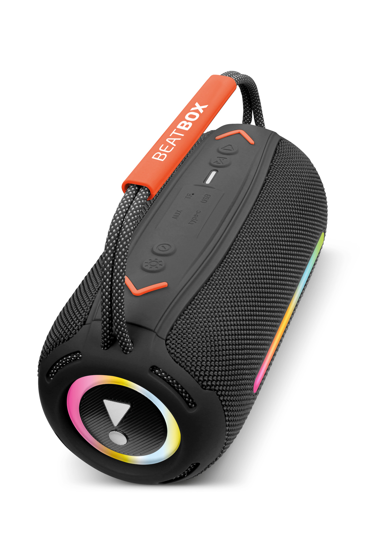 Powerway Beatbox Siyah Led Işıklı Dayanıklı Ses Bombası Usb Sd Aux Fm Radyo Bluetooth Hoparlör - Fiyatı, ı