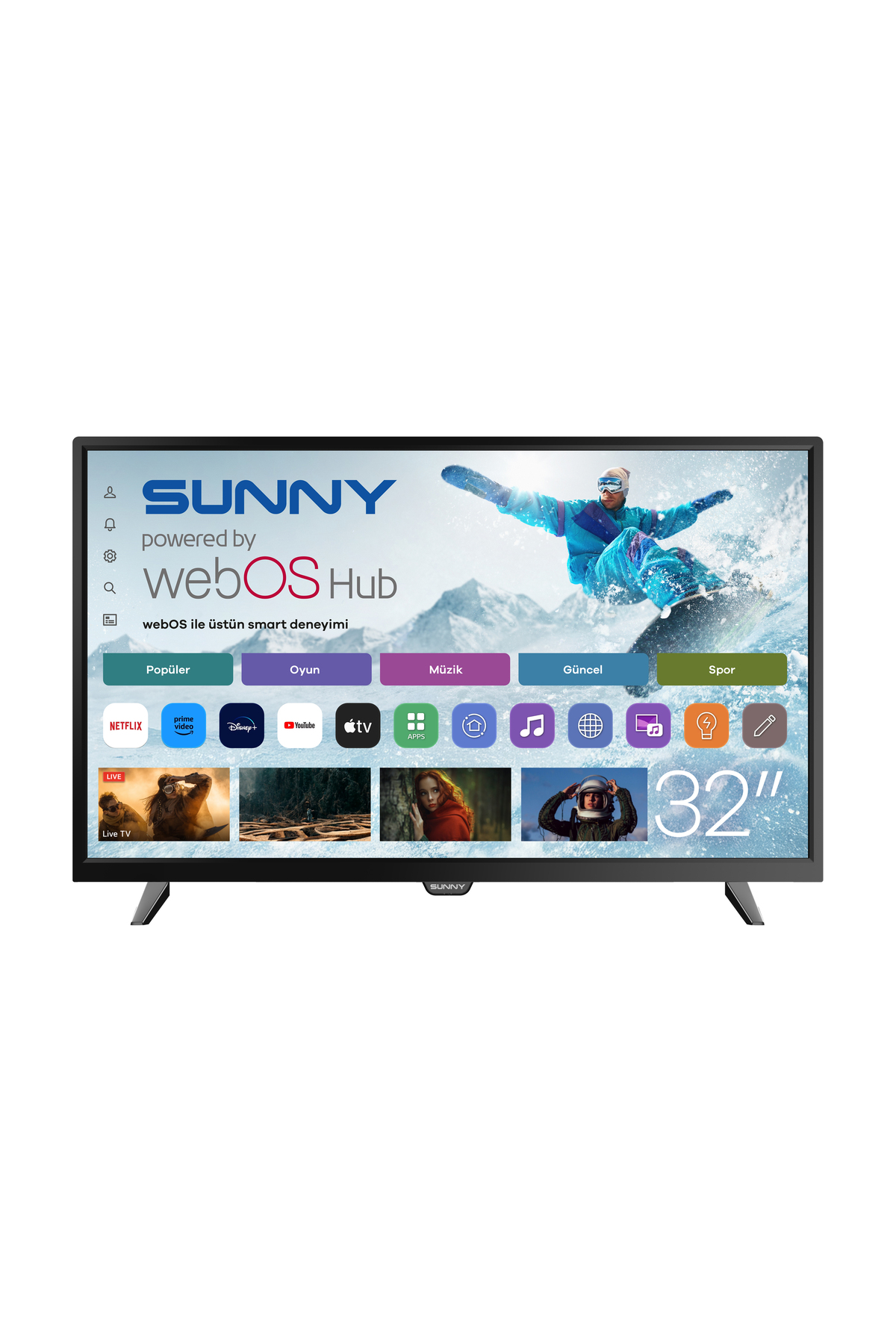 Sunny 32 İnç 80 Ekran webOS 2.0 Smart LED TV (SN32DAL540) - Fiyatı, ı