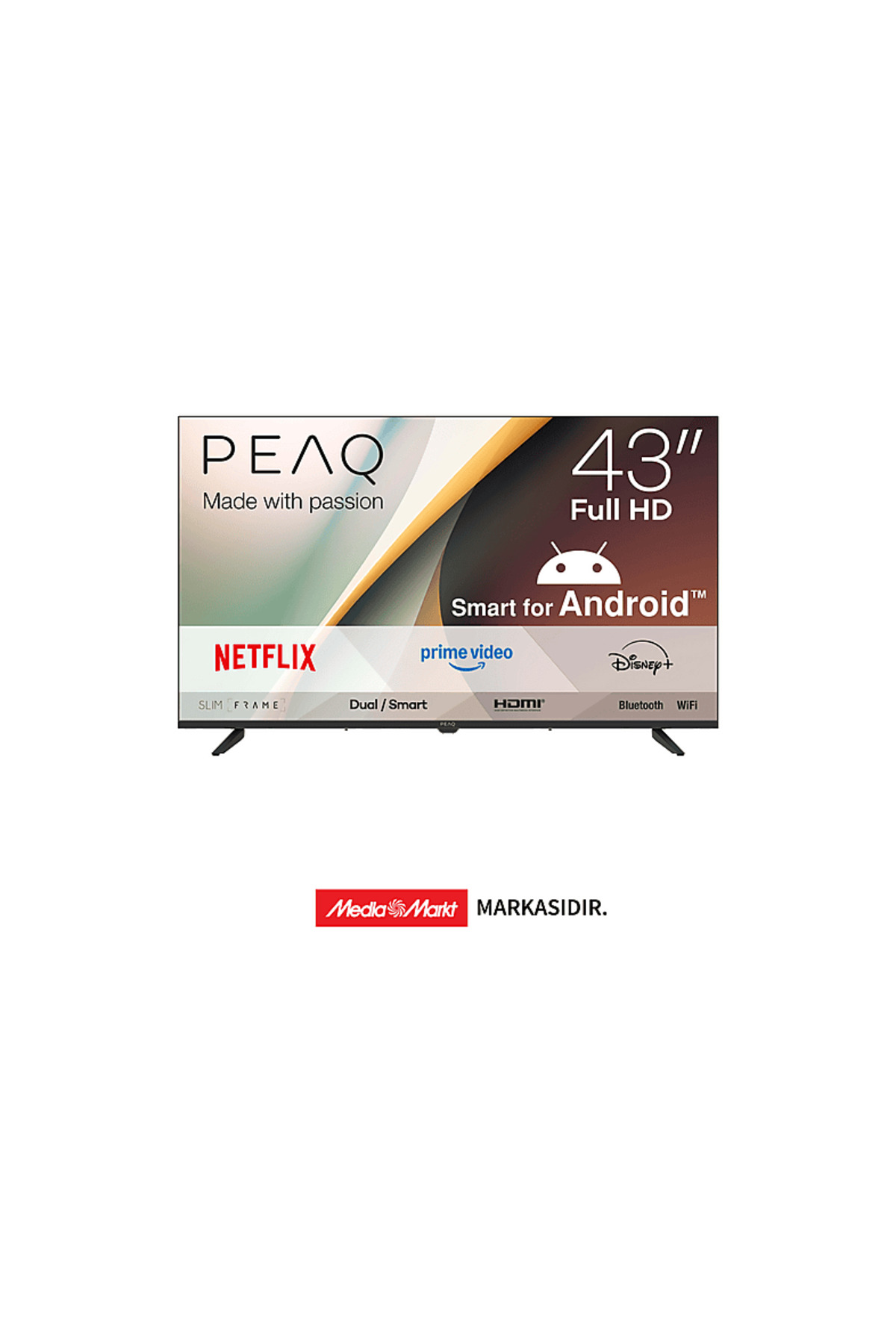 PEAQ 43A7000 43 inç 108 Ekran Dahili Uydu Alıcılı Android Full HD LED TV - Fiyatı, ı
