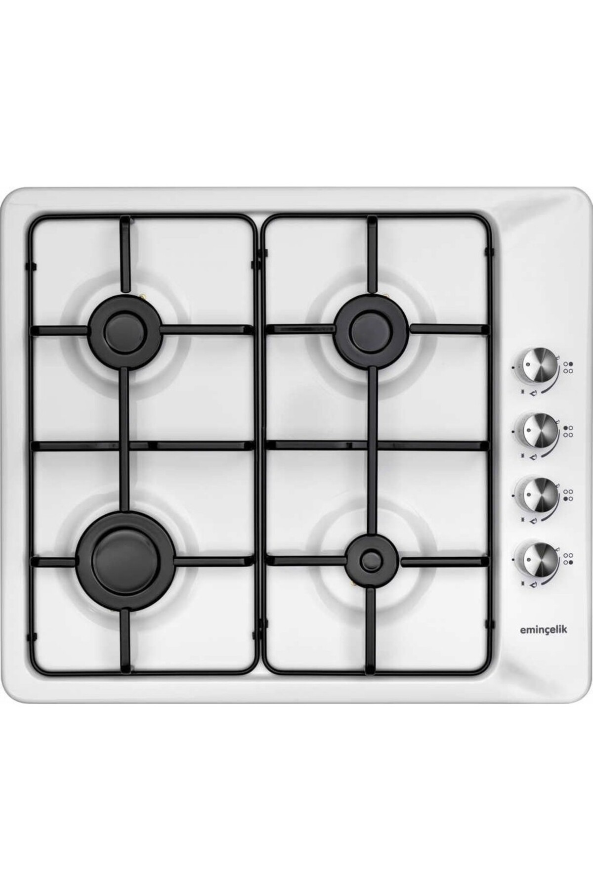 Eminçelik EC-AH 3140 WE60 NG BEYAZ EMAYE ANKASTRE GÖMMELİ OCAK